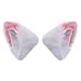 dressfan Peluche Orecchie da Gatto Cerchio per Capelli & Forcina Catwoman Cosplay per la decorazione del partito Cerchietto Accessori Halloween Carnevale Costume,Bambini e Adulti (Bianco+Rosa-Clip)