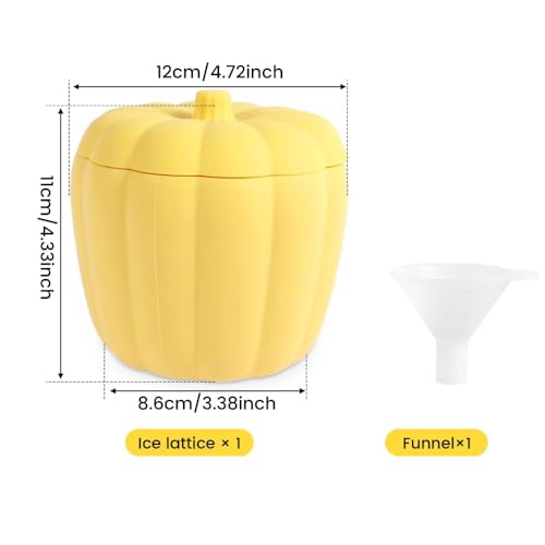 Molde para cubitos de hielo en forma de calabaza con tapa miniatura 3