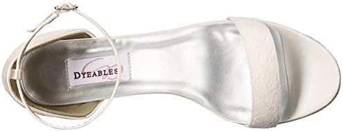 Dyeables Women's Summer Heeled Sandal, White, 12 M US | Image 4