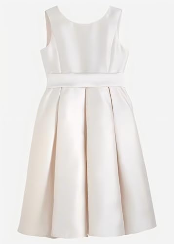 Toddlers Flower Girls Dresses Floor Long Dress Glossy Satin Dress for Girl Sleeveless Princess Party Gown2