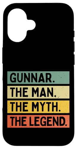 Gunnar The Man The Myth The Legend �ʔ������� �J�X�^�}�C�Y�� �X�}�z�P�[�X iPhone 16 �p