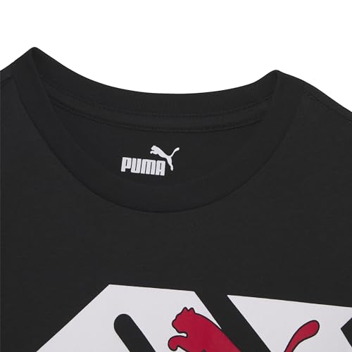 Image of Puma Boys' Short Sleeve Cotton Graphic T-Shirt, Crewneck