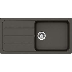 Fregadero Schock Veravent SCHOCK Fregadero de cocina 100 x 50 cm Formhaus D-100L asfalto – Fregadero de granito a partir de 60 cm de ancho