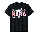 Girl Nana Floral Happy Mother's Day Mommy Girl Women Kid T-Shirt