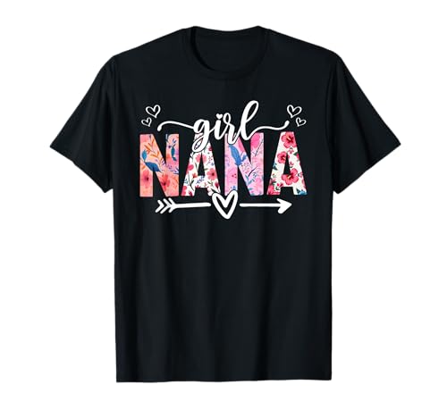 Girl Nana Floral Happy Mother's Day Mommy Girl Women Kid T-Shirt
