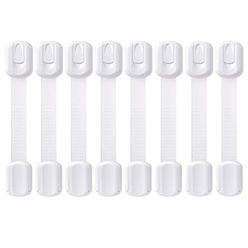 Consejos y comparativas para Comprar Seguros para armarios niños tabla con los diez mejores. 35 8PCS Cerraduras de Seguridad para Niños - Seguros Flexibles con Pegamento para Bloquear el Acceso a Armarios, Gabinetes, Cajones, Electrodomésticos y Más - Cuenta con Adhesivo...