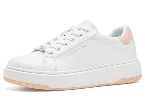 Calvin Klein Women's Dabrian White/Light Pink 8.5 Medium