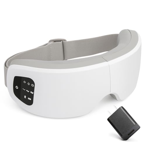 NIPLUX EYE RELAX S アイウォーマー アイマスク ホットアイマスク 充電式 目元エステ アイケア Bluetooth機能 音楽 クリスマス 誕生日 プレゼント ギフト (ホワイト ACアダプター付き)（Amazon）