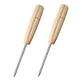 BIUDECO 2 Stk. Eispickel mit Holzgriff Teiliges Tragbares Eiszerkleinerer Werkzeug Bruchsicher...