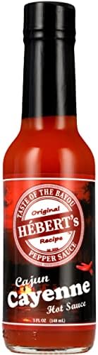 HÉBERT's Taste Of The Bayou, Cajun Cayenne Hot Sauce, 5 oz. bottle, an Incredible Flavor for a Mild Heat Pepper Sauce., Gluten Free, Sugar Free, Keto Friendly