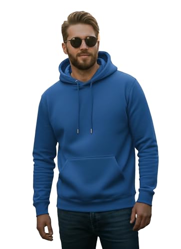 Image of Men Regular Fit Fleece ||Black||Hoodie Solid||Sweatshirt-JM3860