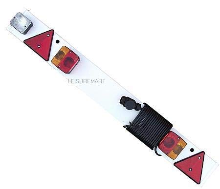 leisure MART Trailer Lighting Board 4ft Complete with Reverse Light, 6m Cable and 13 pin Plug Part no. LMX1392