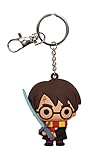 Material duro harry potter HARRY POTTER Llavero Harry with Sword of Gryffindor Figurative Rubber Keychain Official Merchandising Tiempo Libre y Sportwear Infantil, Juventud Unisex, Multicolor (Multicolor), Talla Única