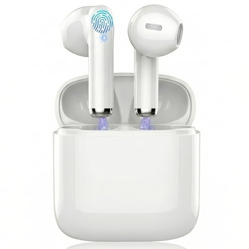 Cuffie Bluetooth, Auricolari Bluetooth 5.4 Stereo HiFi con 4 ENC Mic, 60 Ore Cuffiette Wireless Cancellazione Rumore, Touch Control,IP7 Impermeabile Auricolari Wireless per iPhone e Androide, Earbuds