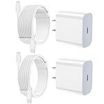 iPhone Charger Fast Charging 2 Pack Type C Wall Charger Block with 2 Pack [6FT&10FT] Long USB C to Lightning Cable for iPhone 14/13/12/12 Pro Max/11/Xs Max/XR/X,AirPods Pro