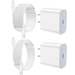 iPhone Charger Fast Charging 2 Pack Type C Wall Charger Block with 2 Pack [6FT&10FT] Long USB C to Lightning Cable for iPhone 14/13/12/12 Pro Max/11/Xs Max/XR/X,AirPods Pro