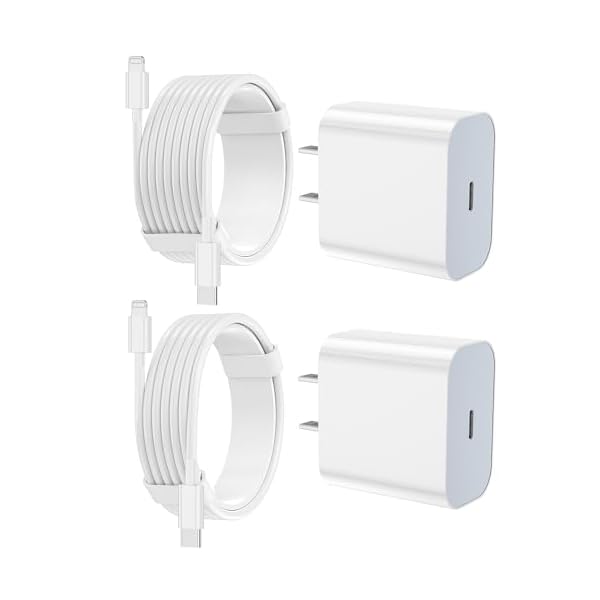 iPhone Charger Fast Charging 2 Pack Type C Wall Charger Block with 2 Pack [6FT&10FT] Long USB C to Lightning Cable for iPhone 14/13/12/12 Pro Max/11/Xs Max/XR/X,AirPods Pro