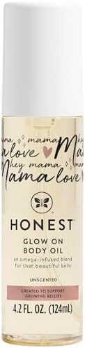 The Honest Company Belly Oil, Hypoallergenic, Fragrance-Free, 4.2 fl oz