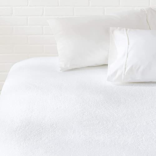 Image of Waterproof Mattress Protector Single Size 72x30 - Waterproof Terry Cotton Mattress Protector /Bed Cover Single Size Bed - White Color - Water Proof Mattress Protector for Kids Urine