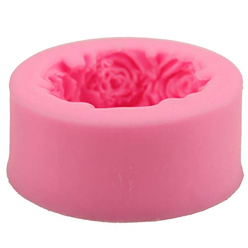 SOLOM Candle Moulds Soap Molds 3D Round Rose Flowers Shape Silicone Soap Mold Fondant Cake Candle Molds Craft Decoration SOLOM Candle Moulds Soap Molds 3D Round Rose Flowers Shape Silicone Soap Mold Fondant Cake Candle Molds Craft Decoration