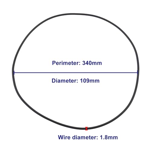 LT Easiyl 2 Stück Plattenspieler-Antriebsriemen Elastizitätsriemen Plattenspieler-Riemen Ersatz-Gummiriemen Kompatibel mit Rega-Plattenspielern. Drahtdurchmesser: 1,8 Mm Innendurchmesser: 109 Mm
