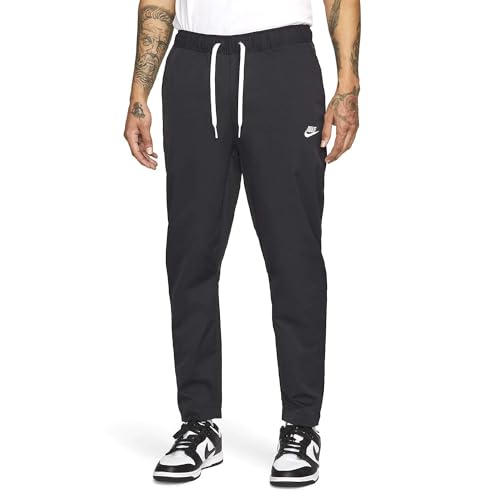 Nike Club Men’s Woven Tapered Leg Pants (Black/White, DX0623-010) Size Medium