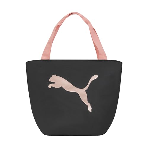 PUMA Unisex Kid's Adventure Lunch Tote, Black/Rose Gold, Small