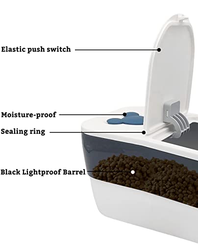 Bnosdm Airtight Cat Food Storage Container For Pet Dog Foods Storage Bins With Scooper Translucent Plastic Pets Dogs Cats Birds Dry Feed Dispenser, Kitchen Rice Cereal Flour 8Lb #TOP4