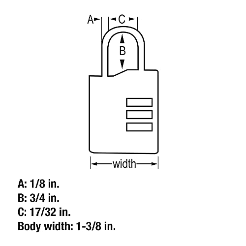 Master Lock 4684T Set Your Own Combination Tsa Approved Luggage Lock, 1-3/8 In. Wide, Colors May Vary #TOP5