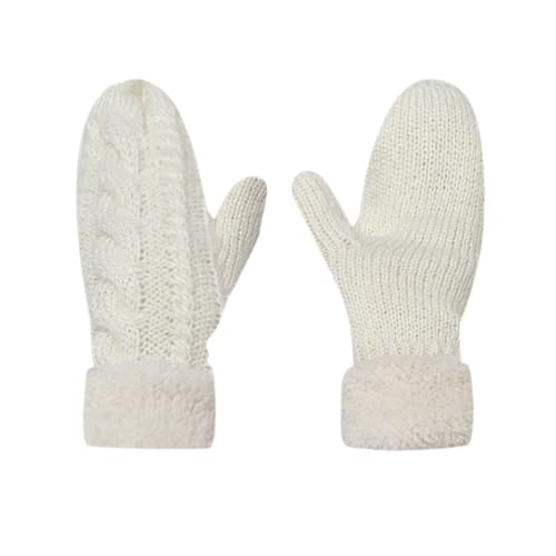 Guantes de punto gruesos contra manos frías con forro polar suave unisex