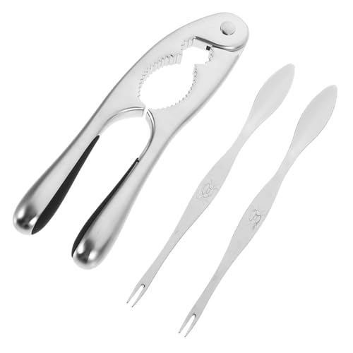 ERINGOGO Set Ustensiles Fruits de Mer Inoxydable Pince Crabe Ergonomique et Couteau Éplucheur Crevette Outil Pratique pour Coquillages et Homard Maison ou Au Restaurant
