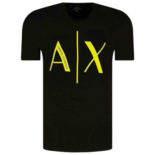 T-shirt Armani Exchange homme 3KZTAG ZJ4KZ noir col rond manches courtes