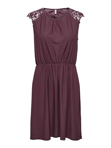 ONLY Damen Onlsilja S/L Life Jrs Dress, Windsor Wine, XL EU