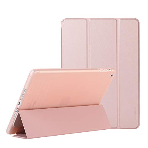 SmartDevil Funda Compatible iPad Air 2, Carcasa Folio Ligera con Tapa Inteligente/Reverso Translúcido, Oro Rosa