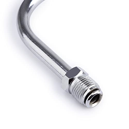 Carbole Chrome Dual Inlet Fuel Line 3/8 Inch Inlet, 5/8-18 Inch Outlet For Holley 4150 Double Pump Carbs #TOP3