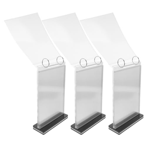 Soporte para letreros de menú abatible expositor de mesa para carteles de PVC