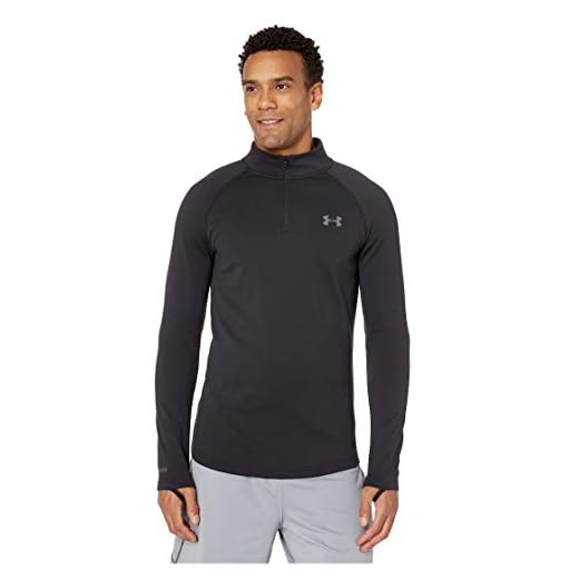 Under Armour Men's Packaged Base 4.0 1/4 Zip T-Shirt , Black (001)/Pitch Gray , XX-Large