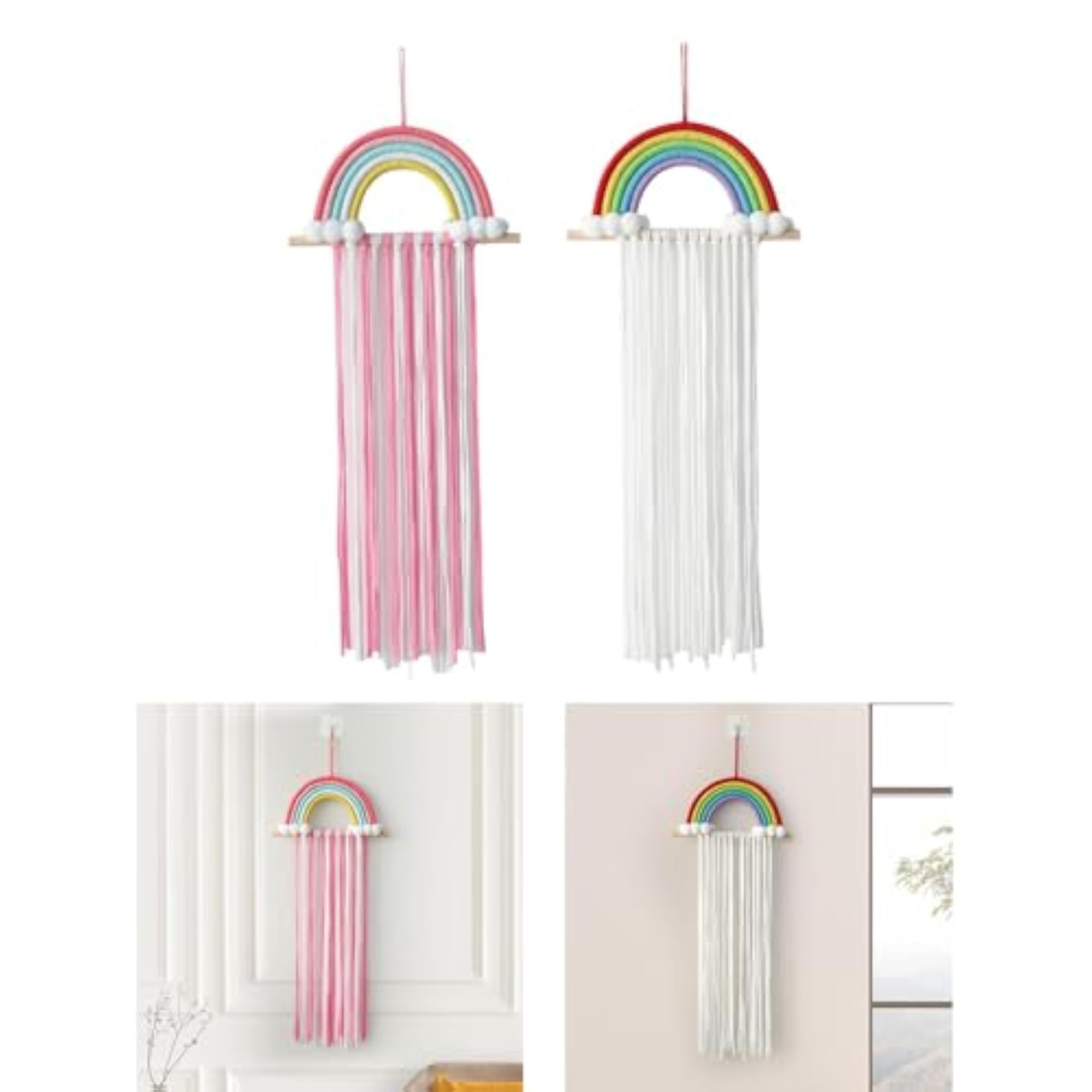 Macrame Bow Holder for Girls, Boho Hair Bow Organizer Gift