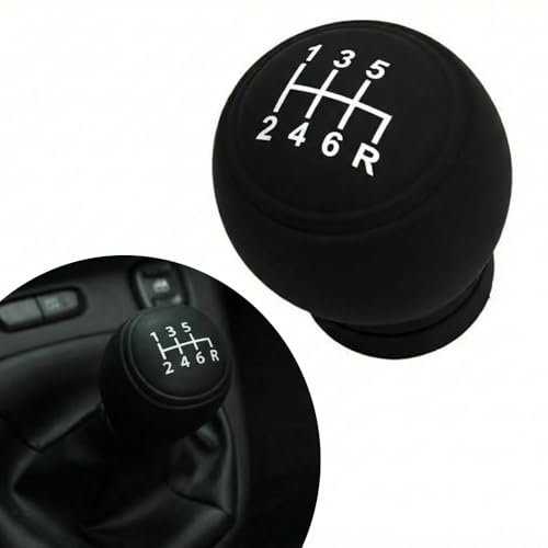 Copri pomello cambio auto 5 6 marce retromarcia a destra / sinista nero in gomma elastico custodia antiscivolo universale cover impermeabile per automobile furgone camion quad (6 Marce - R a destra)