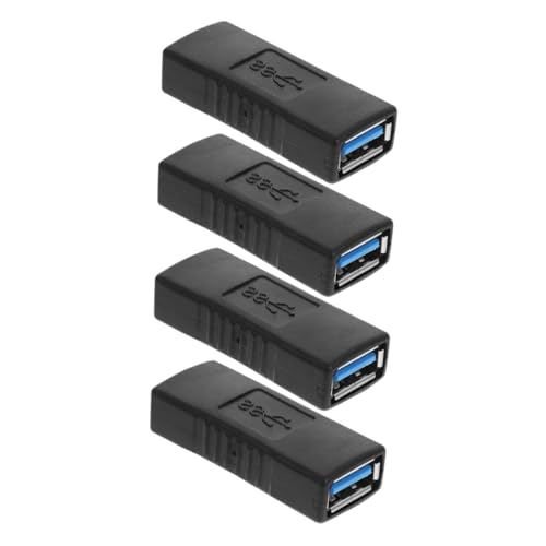 Holibanna 4個メス-メスアダプター 高速データ転送対応 ポータブル小型カプラー ノートパソコンやスマートフォンなど複デバイス接続用 家 オフィス 旅行用途