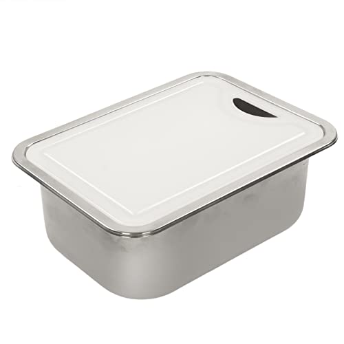 AOWINHIT Kit de Lavabo de Cuisine en Acier Inoxydable de qualité 304, pour Camping-Car, avec Planche à Découper en Acrylique, évier de Bar sous Plan à Un...