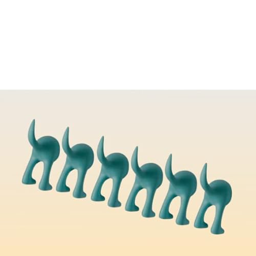 DEcorative Concepts UK Lot de 6 crochets pour queue de chien Turquoise Cover