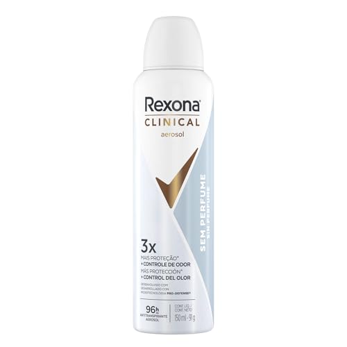 Rexona Antitranspirante Aerosol Clinical Sem Perfume 150Ml