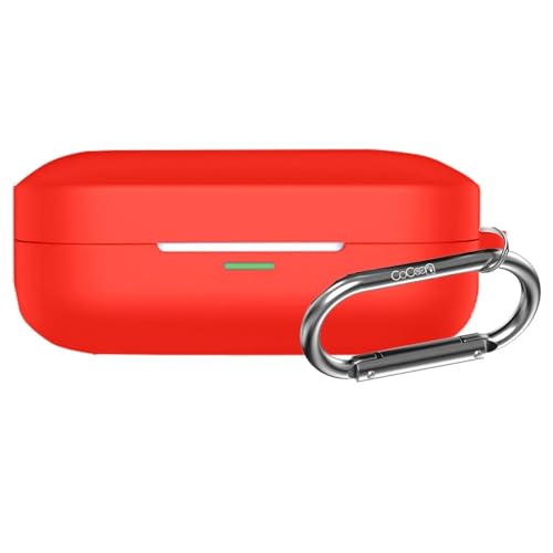 Image of Soft Silicone Case Cover Compatible for Realme Buds Air 7 | 7 Pro -Red.