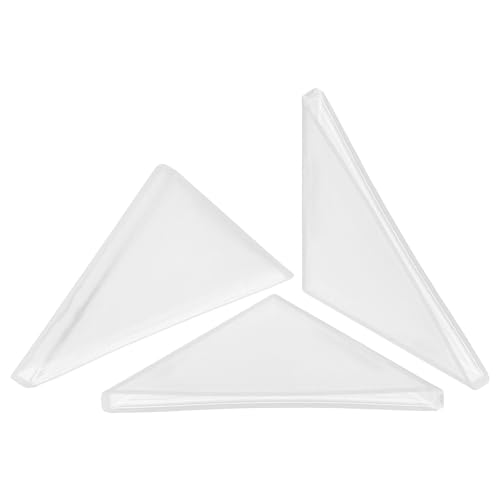 sourcing map 20Pcs Plastic Corner Protectors 2x50mm Right Angle Shape Glass Corner Guards Cushion for Corner Protection of Glass, Mirror, Tile, White