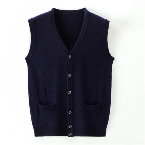 Men's Wool Knit Vest Sleeveless Sweater Casual V-Neck Pullover Solid Warm Knitwear Business Slim Fit Cardigan3