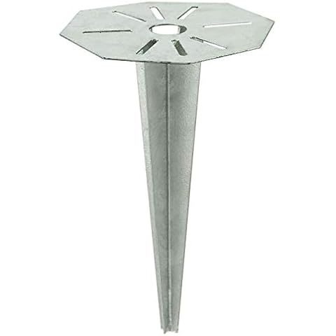EGLO Cuba Ground Spike Outdoor Accessory, Material: Steel, hot-dip galvanised, Colour: Silver Cover