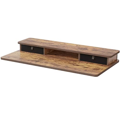 FEZIBO Stabiles Tablett 120x60 cm mit 2 Vliesschubladen - Rechteckiges DIY-Brett für Höhenverstellbaren Schreibtisch Elektrisch Cover