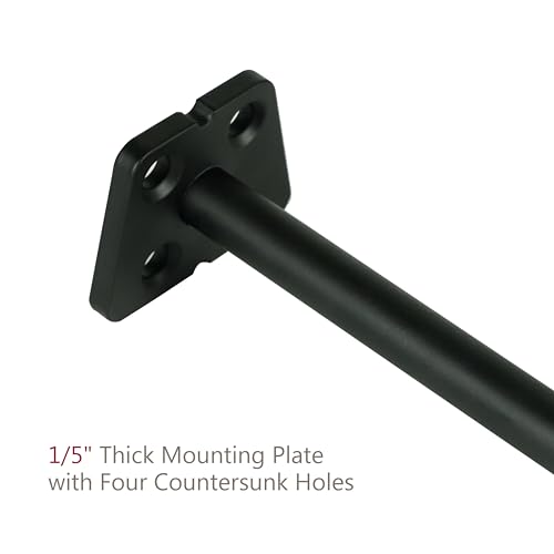 NEODROP 8-Pack 10 Inch Hidden Floating Shelf Bracket, Heavy Duty Blind Shelf Support Hardware | Invisible Wall Brackets for Kitchen, Fireplace Mantel Wood Shelves | Black Powder Coated Solid Steel by NEODROP - Used condition - Image 3