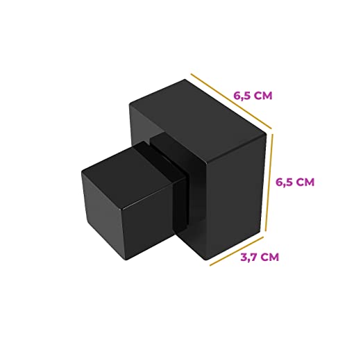 Acabamento para Registro Gaveta Preto Brilhante Quadrado 1.1/2